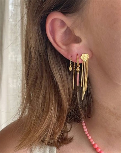 Stine A - Shell Reflections With Chains Single Ørering - Guldfarvet